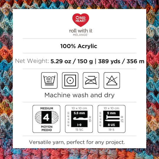3 Pack Red Heart® Roll With It Melange™ Yarn